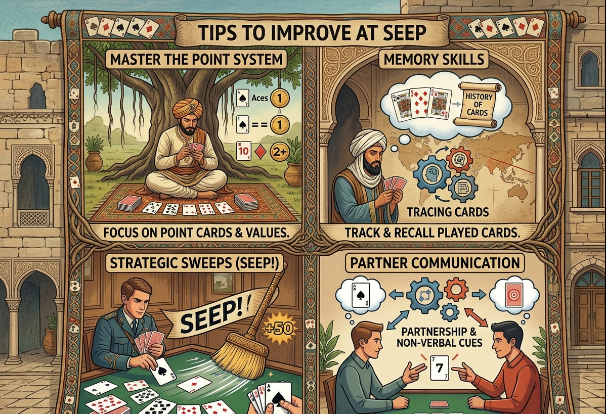 Advanced Seep Strategy and Tips Infographic